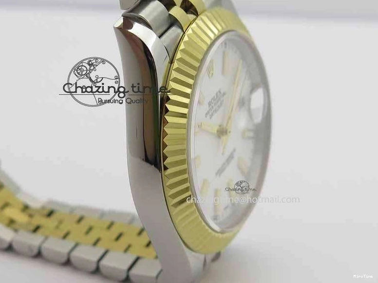 MiroTime 0125 Casual DateJust II 41mm SS YG BP Maker Best Edition White Dial On Jubilee Bracelet 3673